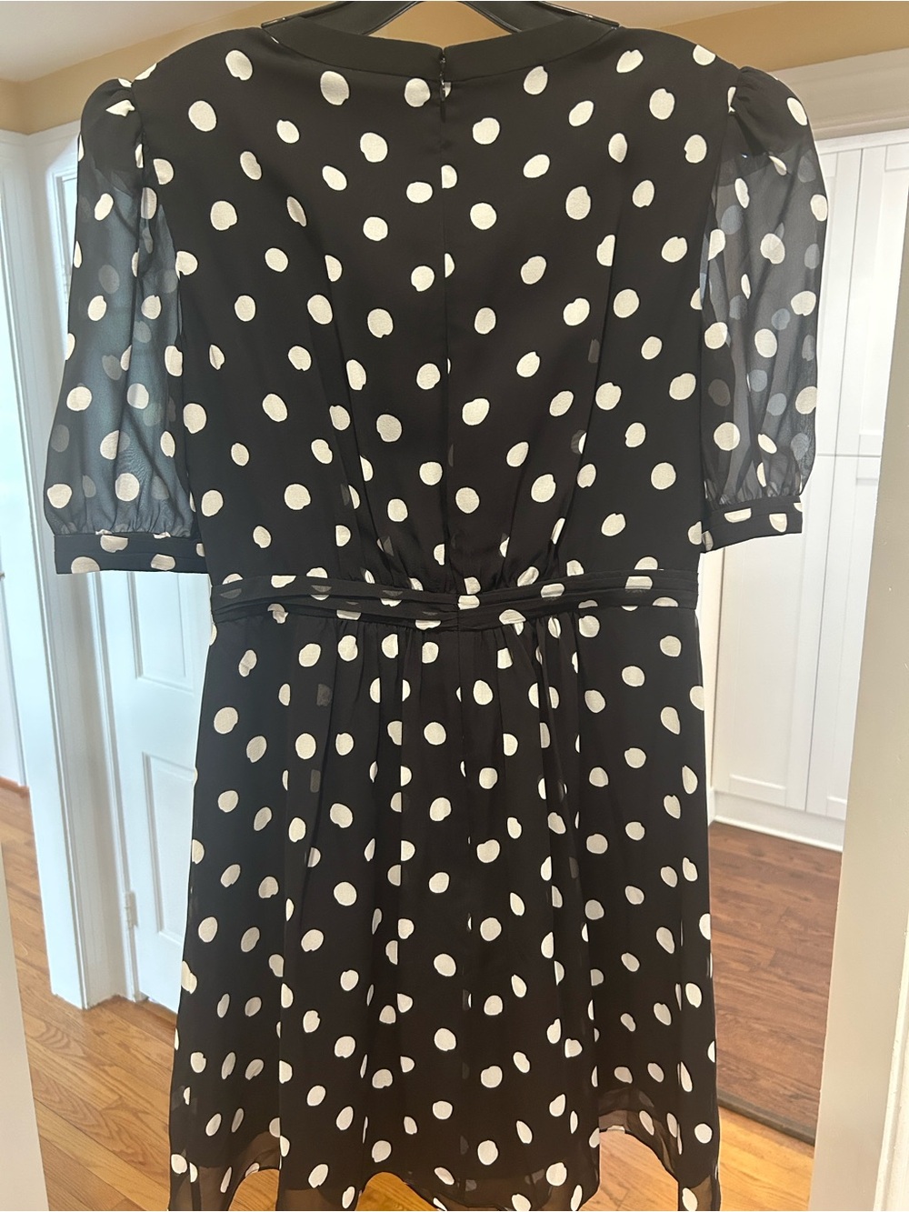 SALONI Black and White Polka Dot Dress with Jeweled Bows NWT - Picture 10 of 10
